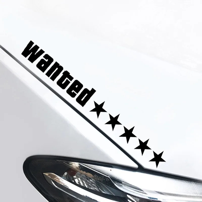  adesivo per macchina "Wanted Five Stars"