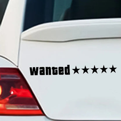  adesivo per macchina "Wanted Five Stars"