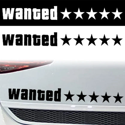  adesivo per macchina "Wanted Five Stars"