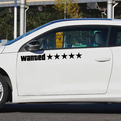  adesivo per macchina "Wanted Five Stars"