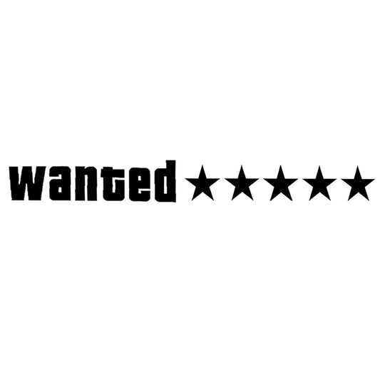  adesivo per macchina "Wanted Five Stars"