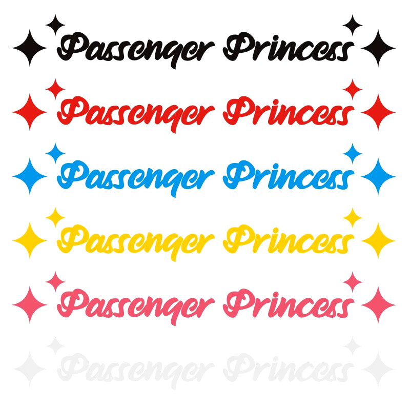 adesivo per auto "Passenger Princess"